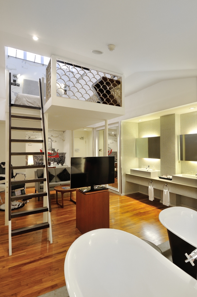 Attic suites with Loft beds || image credits: James liang, Studio Concept